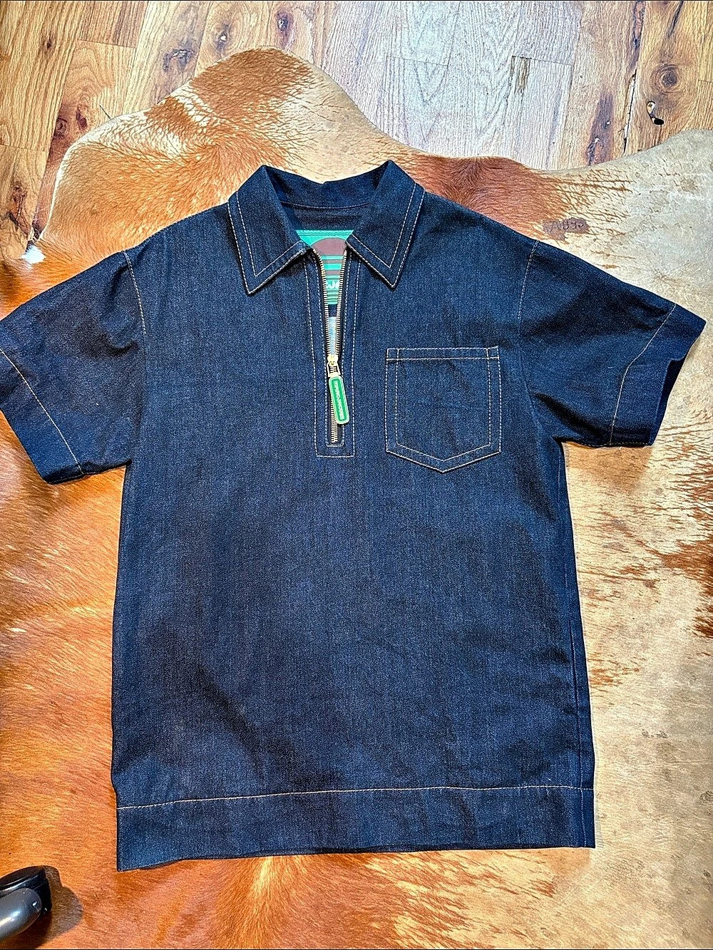 Marc Jacobs Denim Half-Zip mini dress